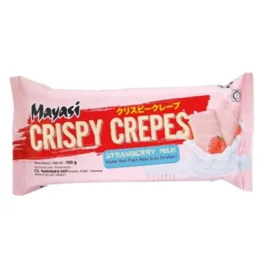 Mayasi Crispy Crepes Strawbery Milk (90gr)